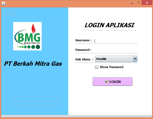 Tampilan program aplikasi desktop penjualan barcode